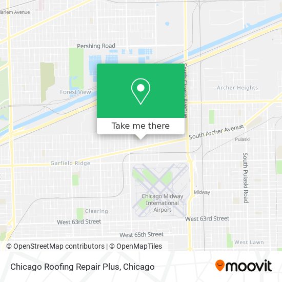 Chicago Roofing Repair Plus map