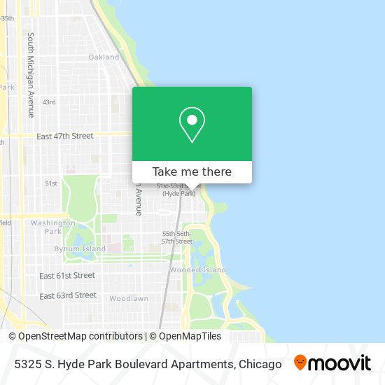 Mapa de 5325 S. Hyde Park Boulevard Apartments