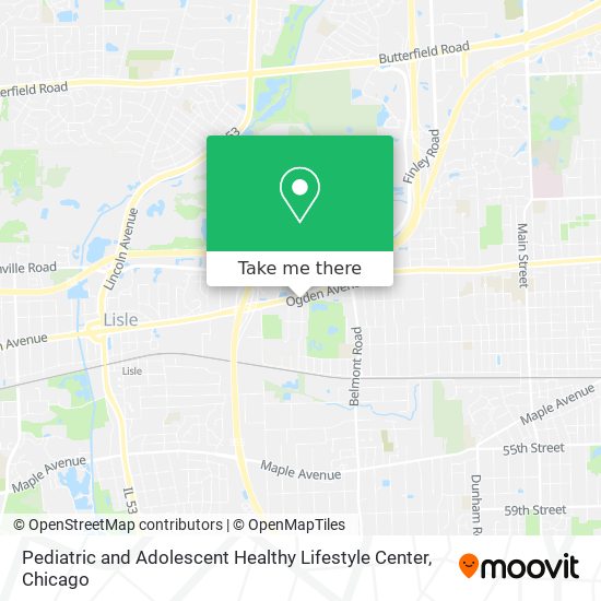 Pediatric and Adolescent Healthy Lifestyle Center map