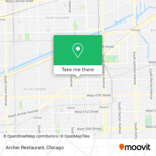 Mapa de Archer Restaurant