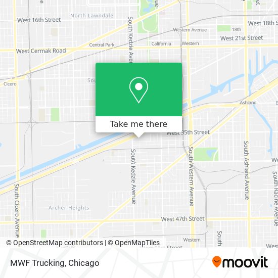 Mapa de MWF Trucking