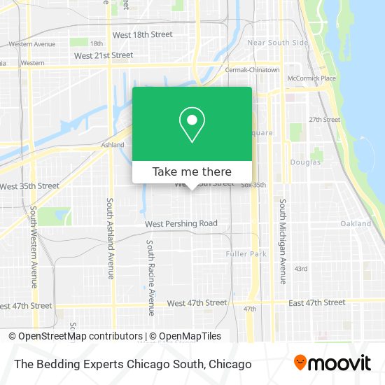 The Bedding Experts Chicago South map