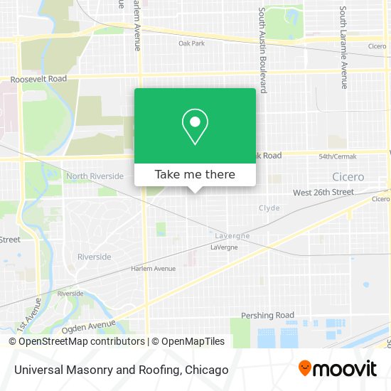 Universal Masonry and Roofing map