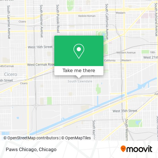 Paws Chicago map