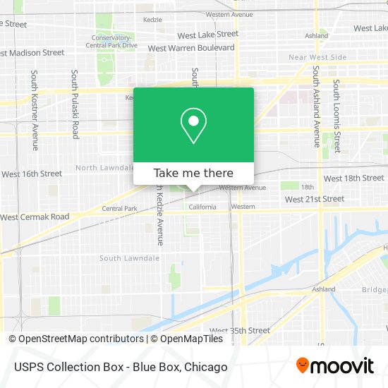 USPS Collection Box - Blue Box map