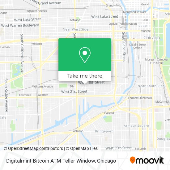 Digitalmint Bitcoin ATM Teller Window map