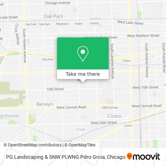 PG Landscaping & SNW PLWNG Pdro Grcia map