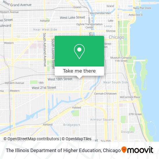 The Illinois Department of Higher Education map