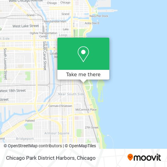 Mapa de Chicago Park District Harbors