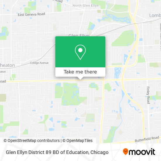 Glen Ellyn District 89 BD of Education map