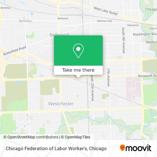 Mapa de Chicago Federation of Labor Worker's