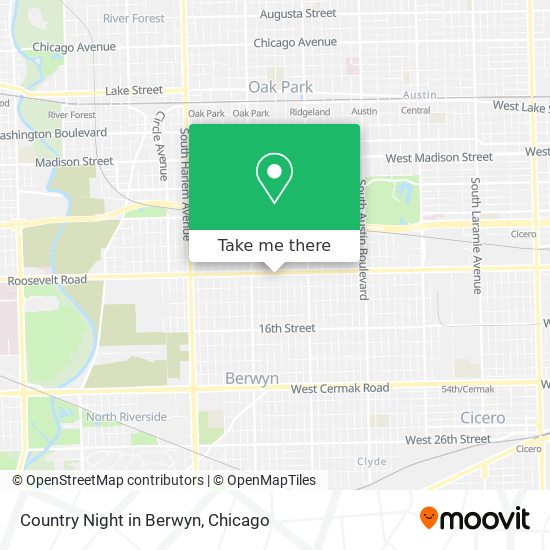 Country Night in Berwyn map