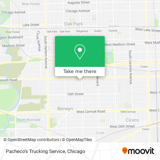 Pacheco's Trucking Service map