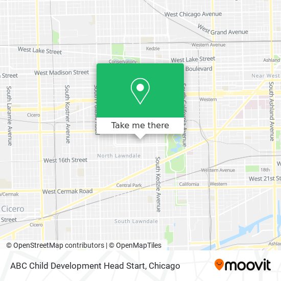 ABC Child Development Head Start map