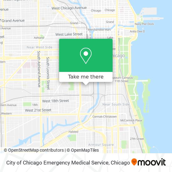 City of Chicago Emergency Medical Service map