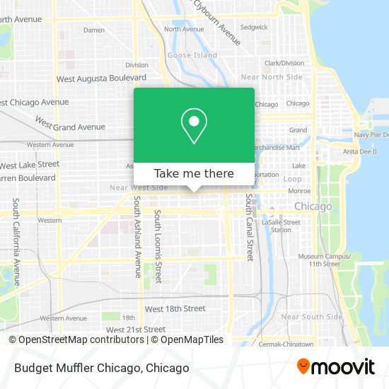 Mapa de Budget Muffler Chicago