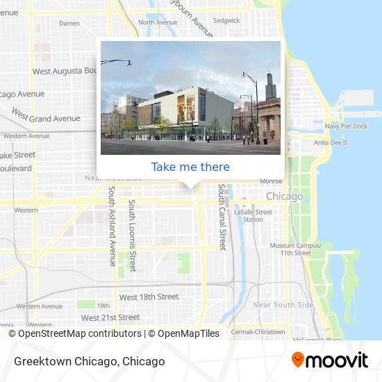 Greektown Chicago map