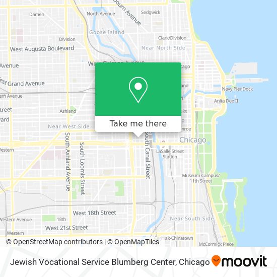 Mapa de Jewish Vocational Service Blumberg Center