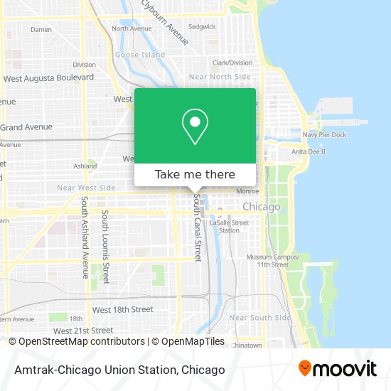 Amtrak-Chicago Union Station map
