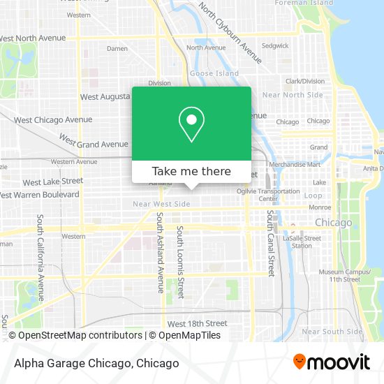 Alpha Garage Chicago map