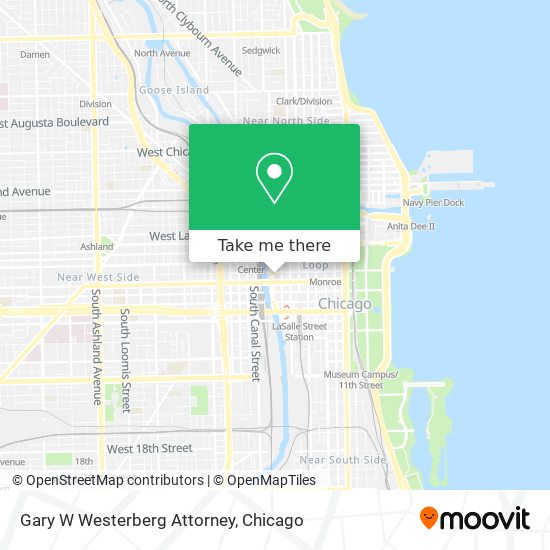 Gary W Westerberg Attorney map