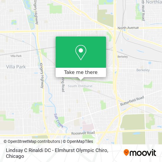 Lindsay C Rinaldi DC - Elmhurst Olympic Chiro map