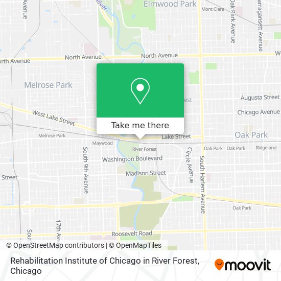 Rehabilitation Institute of Chicago in River Forest map