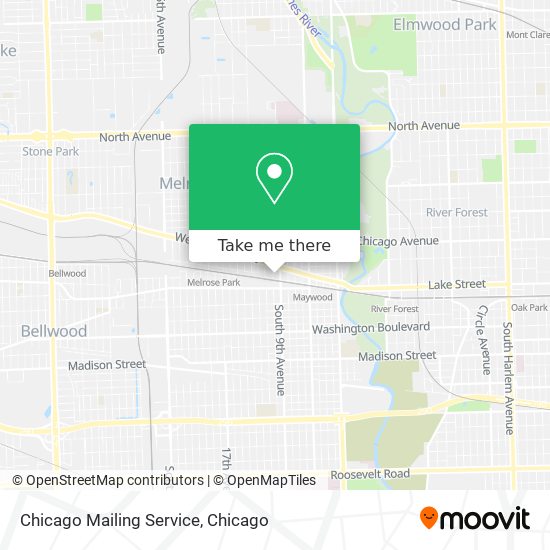 Chicago Mailing Service map