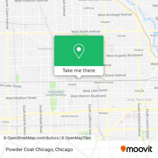 Mapa de Powder Coat Chicago