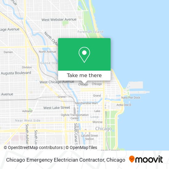 Mapa de Chicago Emergency Electrician Contractor