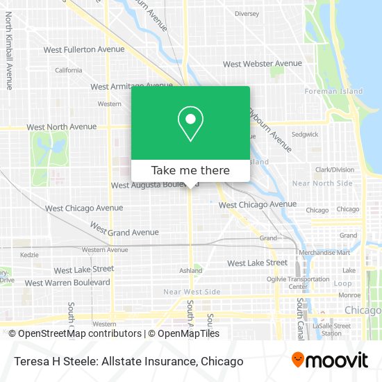 Mapa de Teresa H Steele: Allstate Insurance