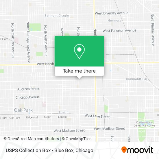 USPS Collection Box - Blue Box map