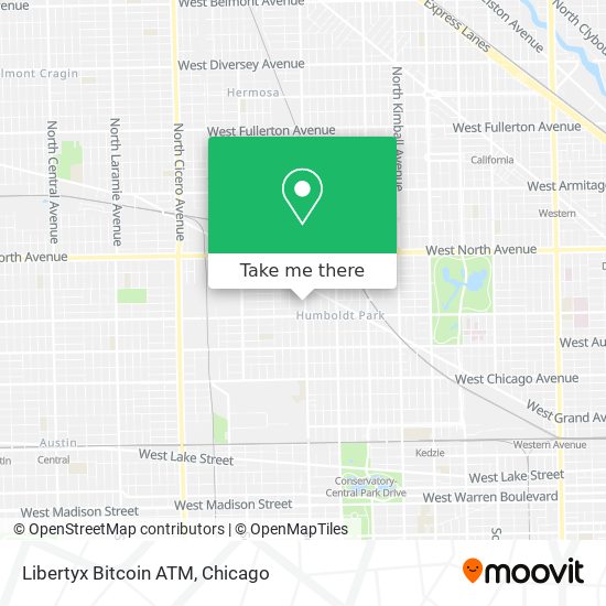 Mapa de Libertyx Bitcoin ATM