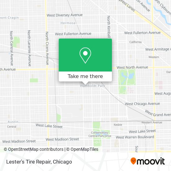 Lester's Tire Repair map