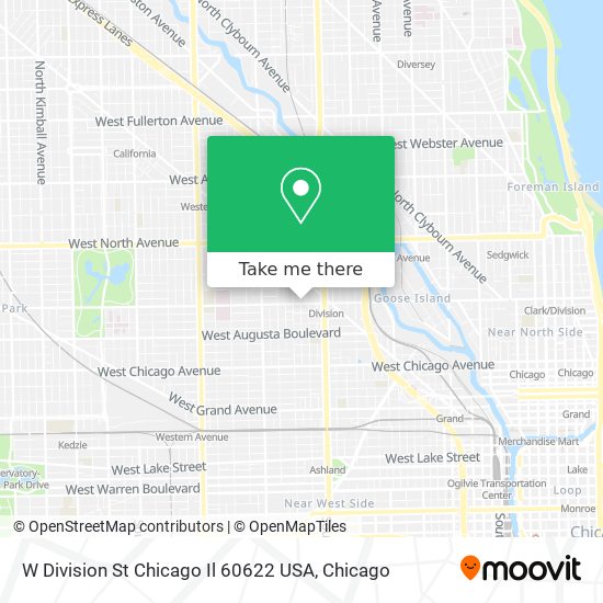 W Division St Chicago Il 60622 USA map