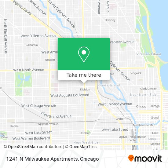 Mapa de 1241 N Milwaukee Apartments