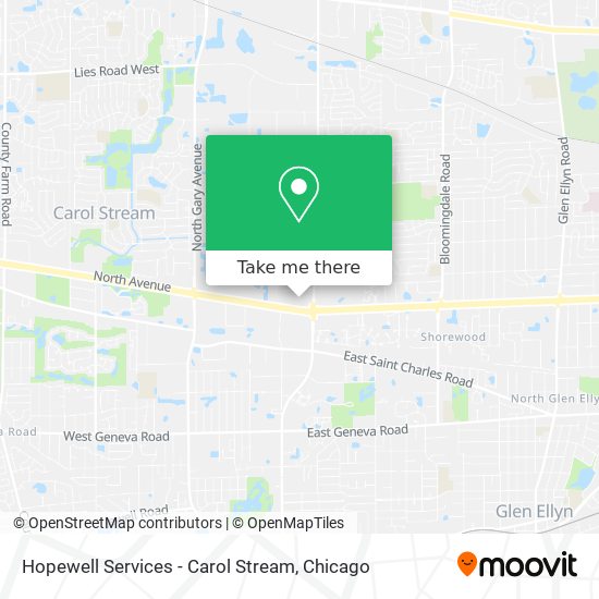 Mapa de Hopewell Services - Carol Stream