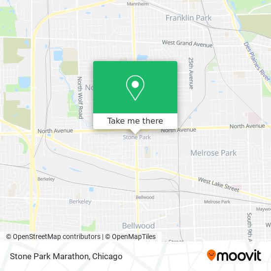 Stone Park Marathon map