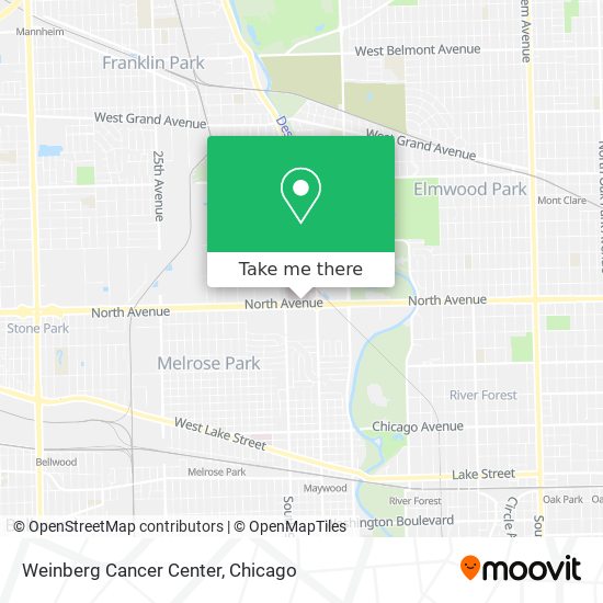 Mapa de Weinberg Cancer Center