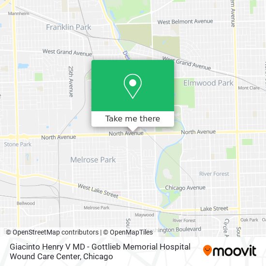 Mapa de Giacinto Henry V MD - Gottlieb Memorial Hospital Wound Care Center