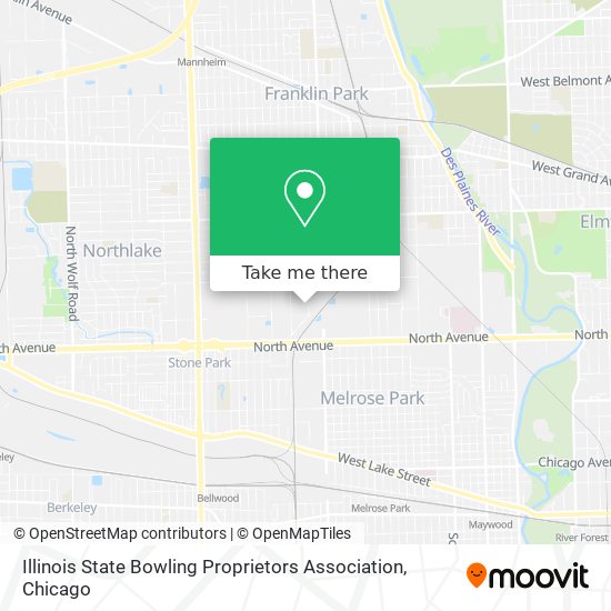 Illinois State Bowling Proprietors Association map