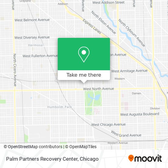 Palm Partners Recovery Center map