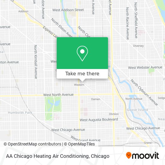 Mapa de AA Chicago Heating Air Conditioning