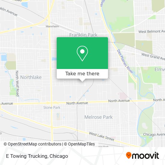 E Towing Trucking map