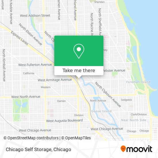 Chicago Self Storage map