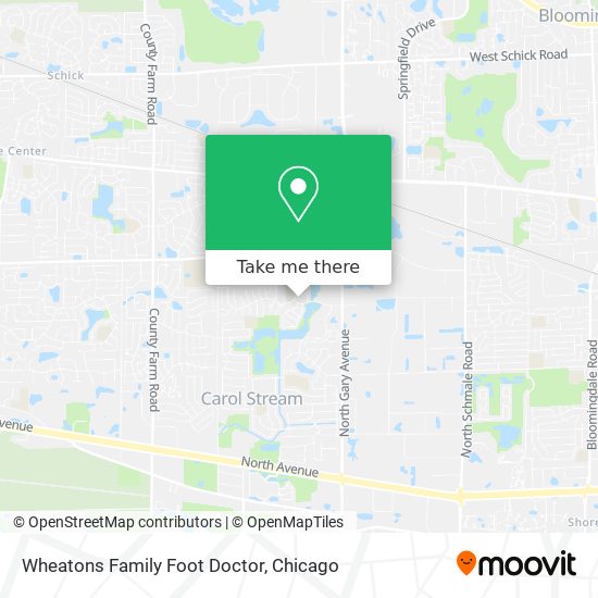 Wheatons Family Foot Doctor map