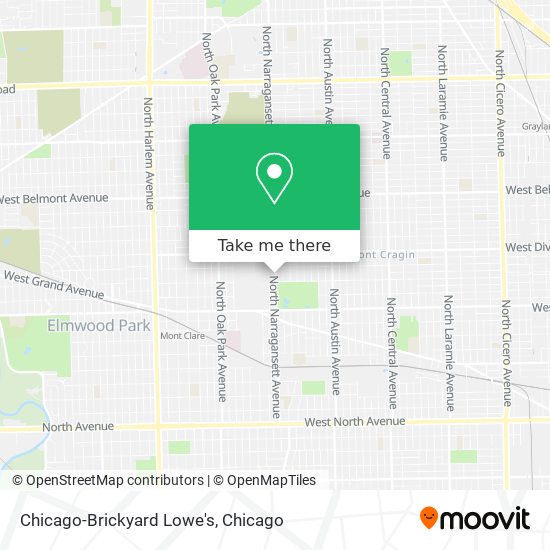 Chicago-Brickyard Lowe's map