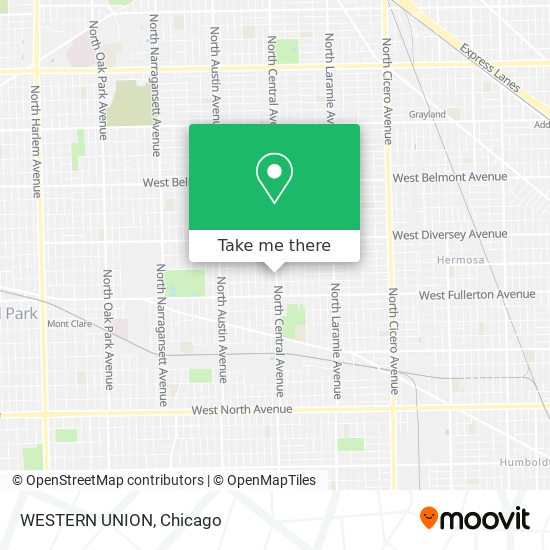 WESTERN UNION map