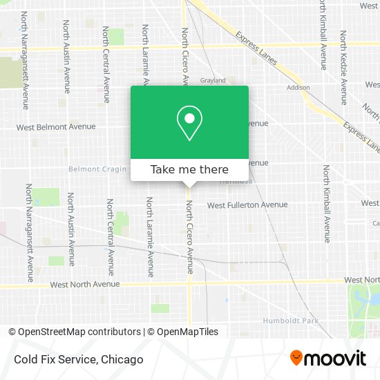 Cold Fix Service map