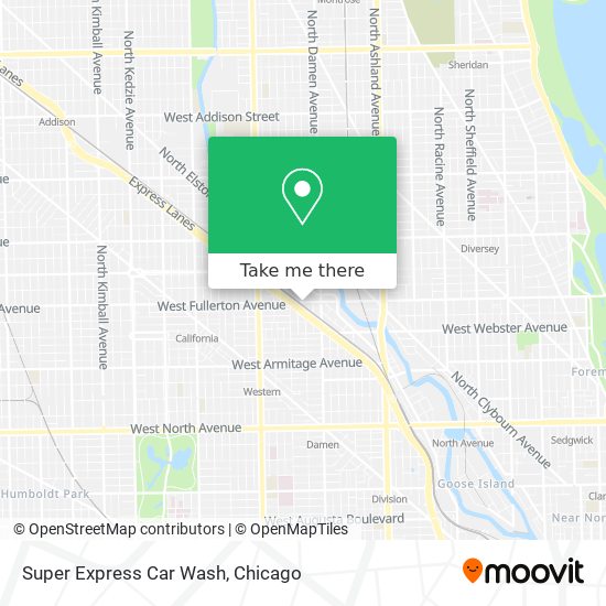 Super Express Car Wash map